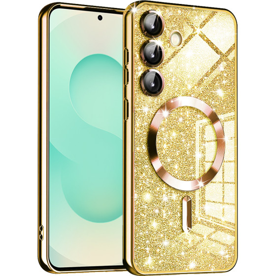 Techsuit - Luxury Glitter MagSafe - Samsung Galaxy S25 Plus - Gold