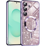 Techsuit - Luxury Glitter MagSafe - Samsung Galaxy S25 Plus - Light Purple