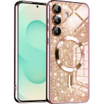 Techsuit - Luxury Glitter MagSafe - Samsung Galaxy S25 Plus - Rose Gold