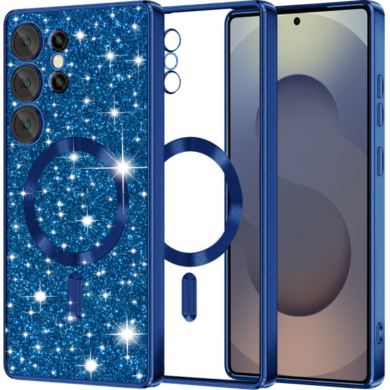Techsuit - Luxury Glitter MagSafe - Samsung Galaxy S25 Ultra - Deep Blue