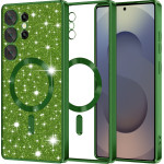 Techsuit - Luxury Glitter MagSafe - Samsung Galaxy S25 Ultra - Deep Green