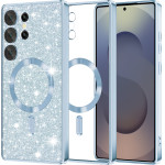 Techsuit - Luxury Glitter MagSafe - Samsung Galaxy S25 Ultra - Light Blue