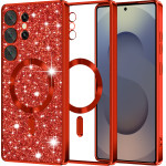 Techsuit - Luxury Glitter MagSafe - Samsung Galaxy S25 Ultra - Red