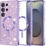 Techsuit - Luxury Glitter MagSafe - Samsung Galaxy S25 Ultra - Light Purple