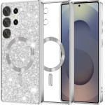 Techsuit - Luxury Glitter MagSafe - Samsung Galaxy S25 Ultra - Silver