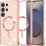 Techsuit - Luxury Glitter MagSafe - Samsung Galaxy S25 Ultra - Rose Gold