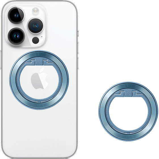 Techsuit - MagSafe Phone Ring (MPR2) - Round Shape, Aluminium Alloy - Blue - (MPR2;BLUE)