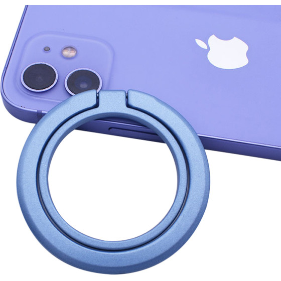 Techsuit - MagSafe Phone Ring (MPR3) - Round Shape, Aluminium Alloy, 3M - Blue - (MPR3;BLUE)