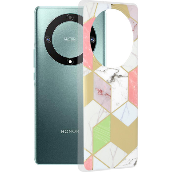 Techsuit - Marble Series - Honor Magic5 Lite - Purple Hex