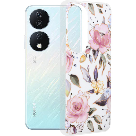 Techsuit - Marble Series - Honor X7b / X7b 5G / 90 SMART - Chloe White