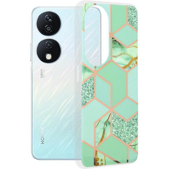 Techsuit - Marble Series - Honor X7b / X7b 5G / 90 SMART - Green Hex