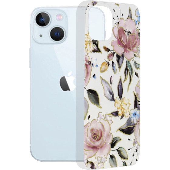 Techsuit - Marble Series - iPhone 13 - Chloe White