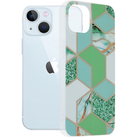 Techsuit - Marble Series - iPhone 13 - Green Hex