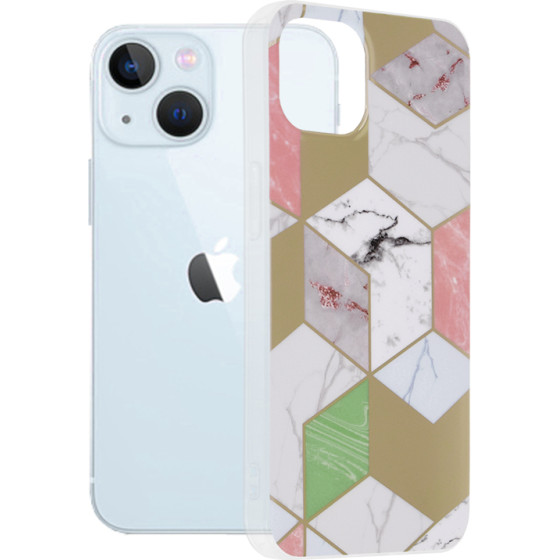 Techsuit - Marble Series - iPhone 13 - Purple Hex