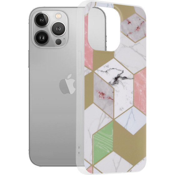 Techsuit - Marble Series - iPhone 13 Pro - Purple Hex