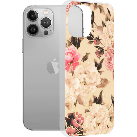 Techsuit - Marble Series - iPhone 13 Pro Max - Mary Berry Nude