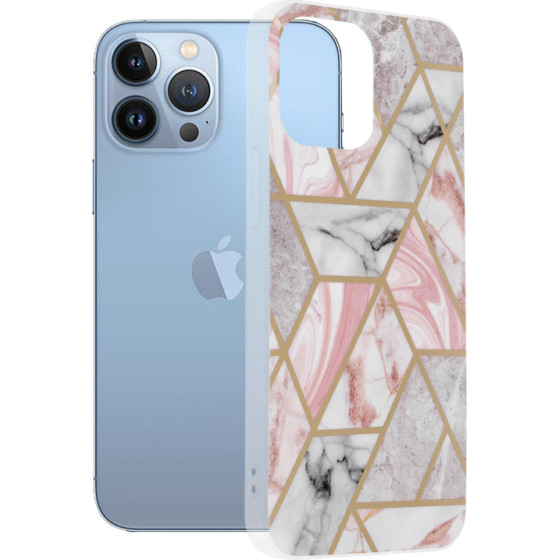 Techsuit - Marble Series - iPhone 13 Pro Max - Pink Hex
