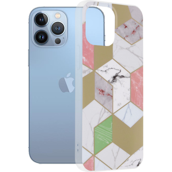 Techsuit - Marble Series - iPhone 13 Pro Max - Purple Hex