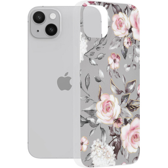 Techsuit - Marble Series - iPhone 14 Plus - Bloom of Ruth Gray