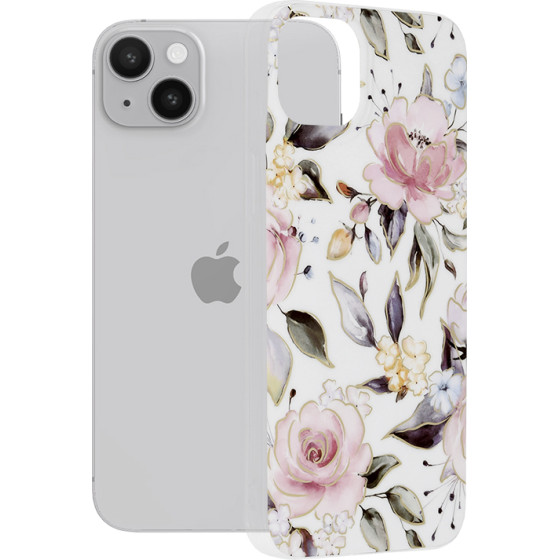 Techsuit - Marble Series - iPhone 14 Plus - Chloe White
