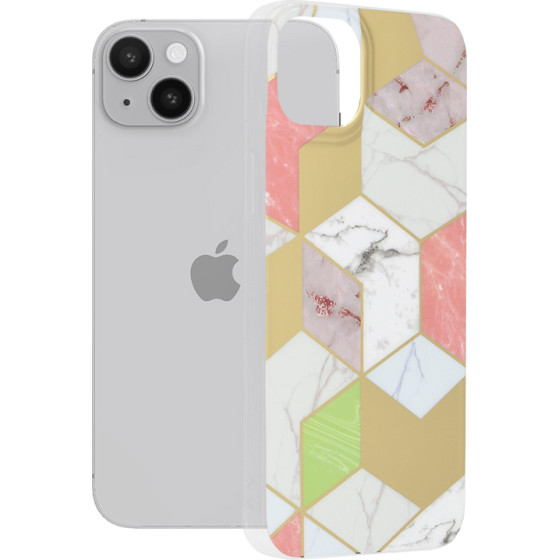 Techsuit - Marble Series - iPhone 14 Plus - Purple Hex