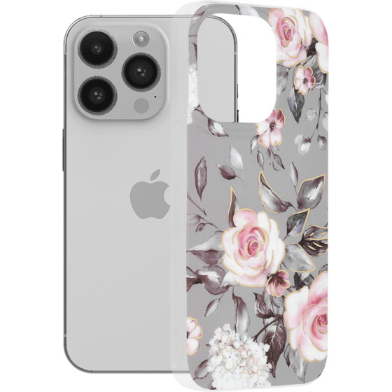 Techsuit - Marble Series - iPhone 14 Pro - Bloom of Ruth Gray
