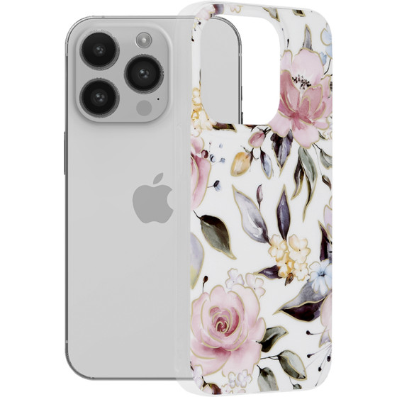 Techsuit - Marble Series - iPhone 14 Pro - Chloe White