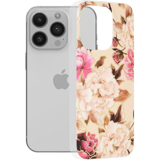 Techsuit - Marble Series - iPhone 14 Pro - Mary Berry Nude