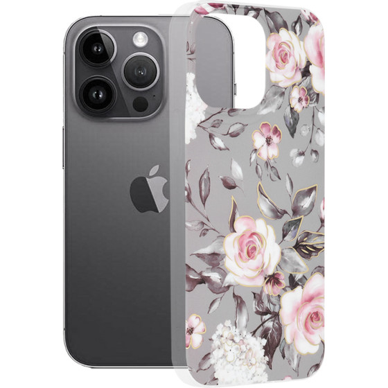 Techsuit - Marble Series - iPhone 14 Pro Max - Bloom of Ruth Gray