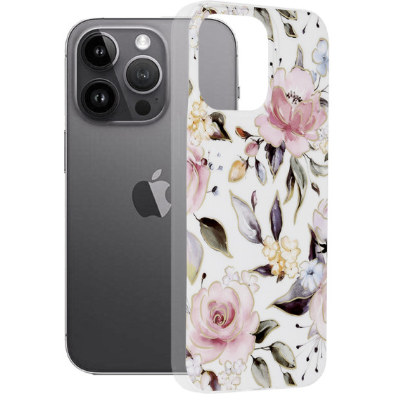 Techsuit - Marble Series - iPhone 14 Pro Max - Chloe White