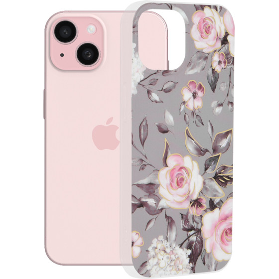Techsuit - Marble Series - iPhone 15 - Bloom of Ruth Gray