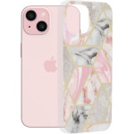 Techsuit - Marble Series - iPhone 15 - Pink Hex