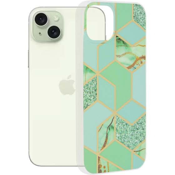 Techsuit - Marble Series - iPhone 15 Plus - Green Hex