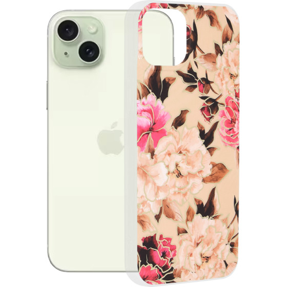 Techsuit - Marble Series - iPhone 15 Plus - Mary Berry Nude