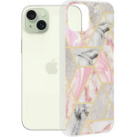Techsuit - Marble Series - iPhone 15 Plus - Pink Hex