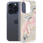 Techsuit - Marble Series - iPhone 15 Pro - Pink Hex