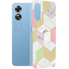 Techsuit - Marble Series - Oppo A17 - Purple Hex