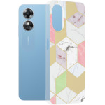 Techsuit - Marble Series - Oppo A17 - Purple Hex
