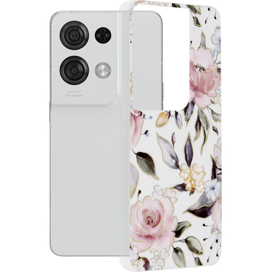 Techsuit - Marble Series - Oppo Reno8 Pro - Chloe White