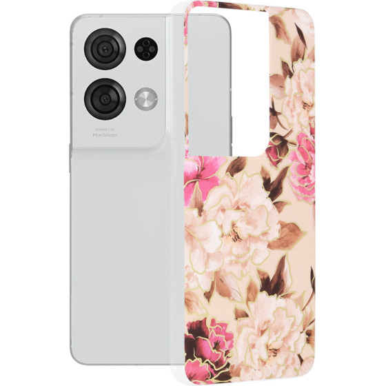 Techsuit - Marble Series - Oppo Reno8 Pro - Mary Berry Nude