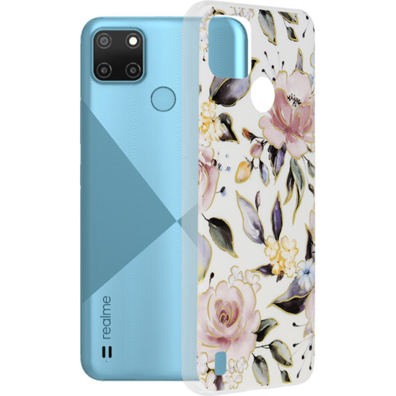 Techsuit - Marble Series - Realme C21Y / C25Y - Chloe White