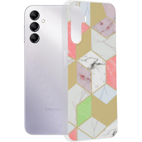 Techsuit - Marble Series - Samsung Galaxy A14 4G / A14 5G - Purple Hex