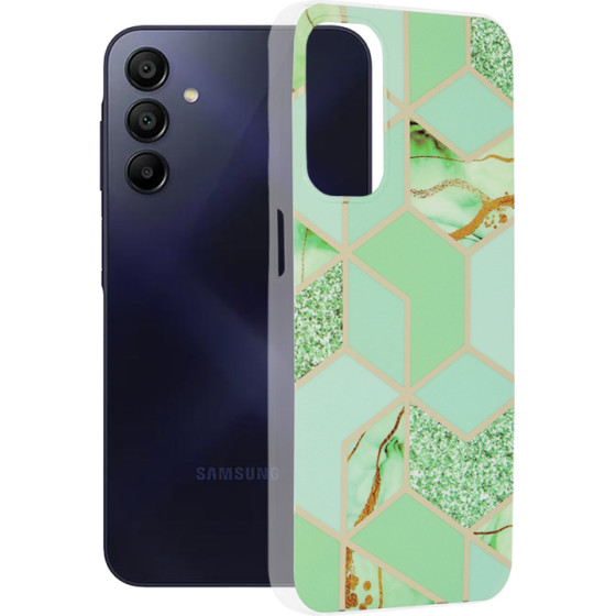 Techsuit - Marble Series - Samsung Galaxy A15 4G / A15 5G - Green Hex