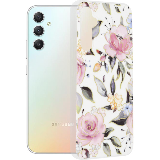Techsuit - Marble Series - Samsung Galaxy A34 5G - Chloe White