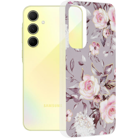 Techsuit - Marble Series - Samsung Galaxy A35 5G - Bloom of Ruth Gray