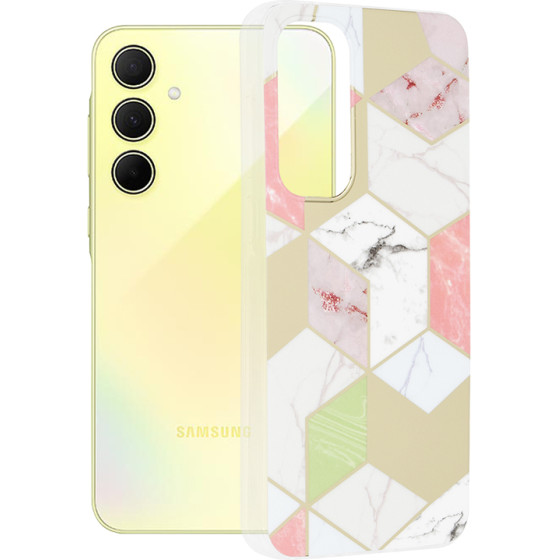 Techsuit - Marble Series - Samsung Galaxy A35 5G - Purple Hex