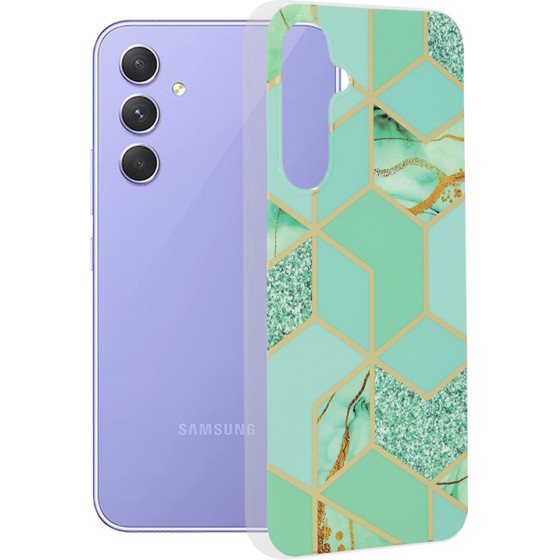 Techsuit - Marble Series - Samsung Galaxy A54 - Green Hex