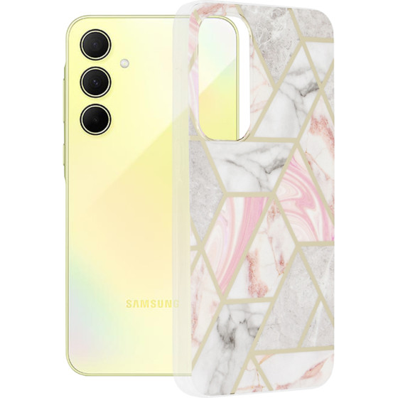 Techsuit - Marble Series - Samsung Galaxy A35 5G - Pink Hex