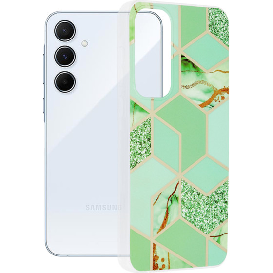 Techsuit - Marble Series - Samsung Galaxy A55 5G - Green Hex