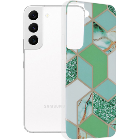 Techsuit - Marble Series - Samsung Galaxy S22 - Green Hex